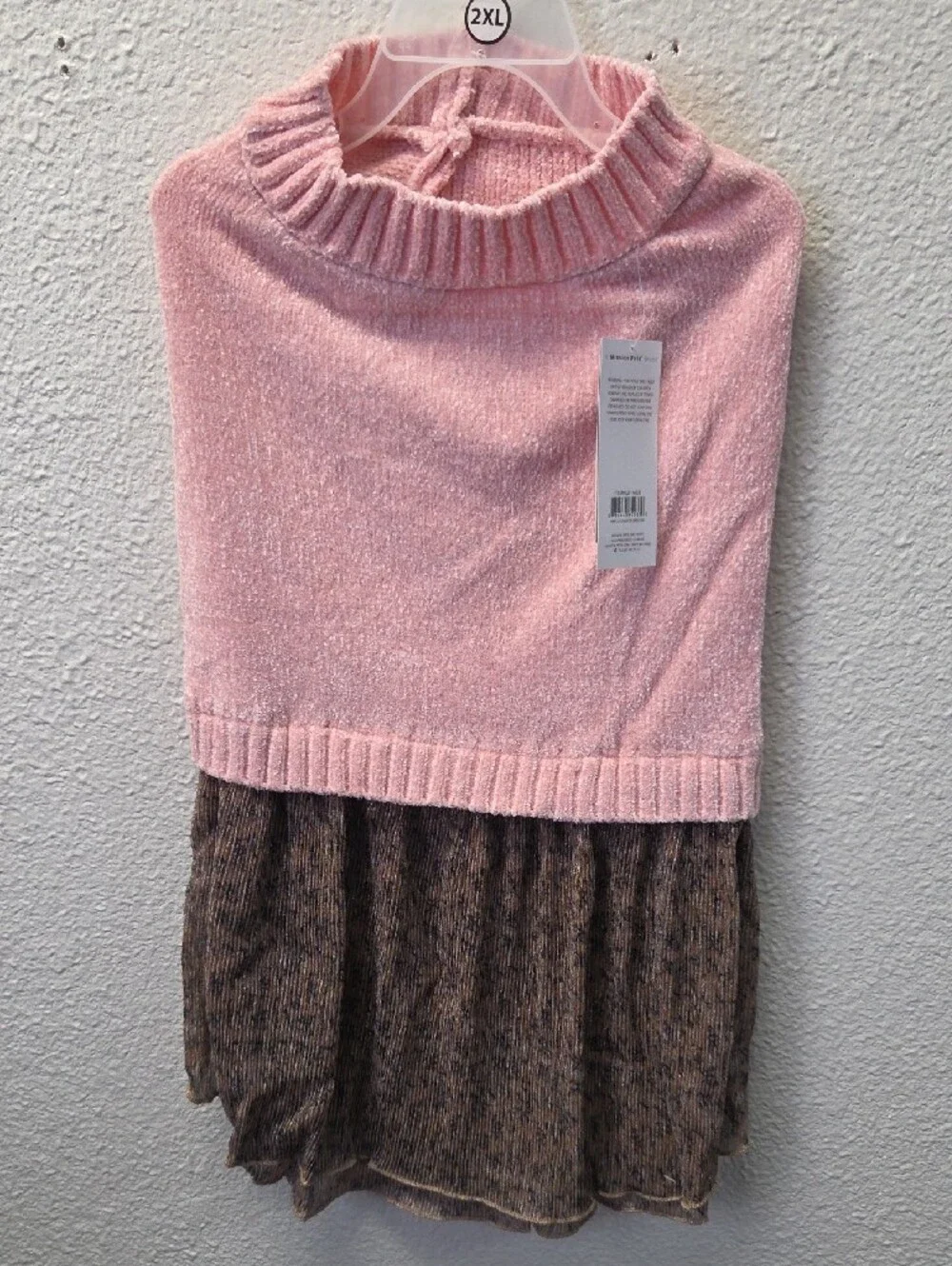 Pink Tutu Sweater Dress For Dogs Sz XXL